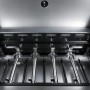 Innenansicht El Fuego Gasgrill Detroit mit 6+1 Brennern. Edelstahlbrenner und doppelwandiger Deckel sichtbar.