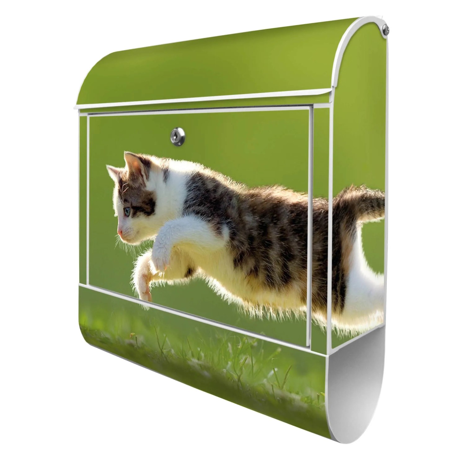 Banjado Design Briefkasten Weiß Pulverbeschichtet 39x47x14cm 2 Schlüssel Mi günstig online kaufen