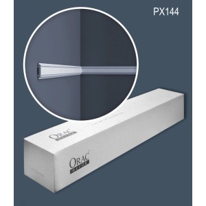 ORAC DECOR PX144 AXXENT Zierleisten Set, 2 weiße Wandleisten (4m) und Verpackung.