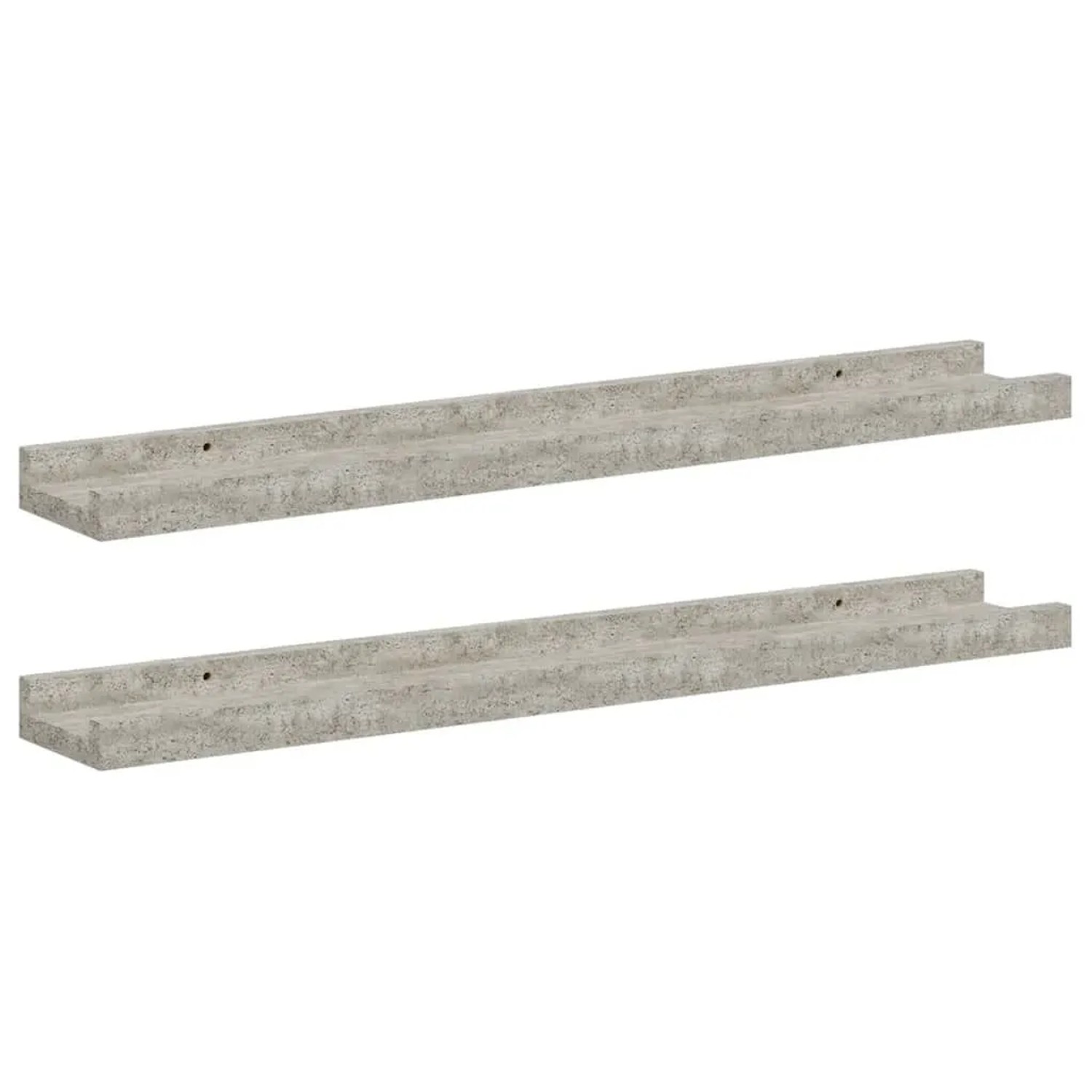 vidaXL Wandregale 2 Stk Betongrau 60x9x3 cm 326700