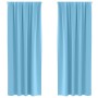 Himmelblaue Verdunkelungs-Vorhänge (2 Stk.) mit Ringen, Polyester, vidaXL.