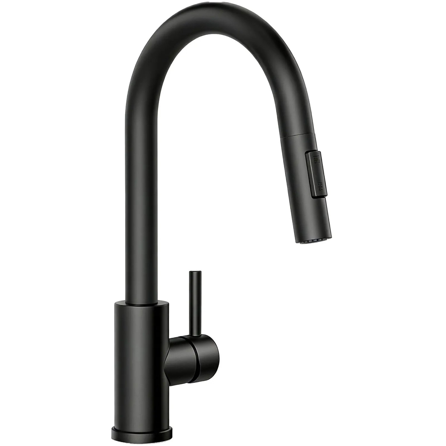 AICA Spültischarmatur Ausziehbar Säulenbrause Wasserhahn Küche Hochdruck Mischbatterie Küchenarmatur Schwarz Matt
