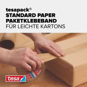 Tesa Pack Papier Standard Packband 50 m x 50 mm