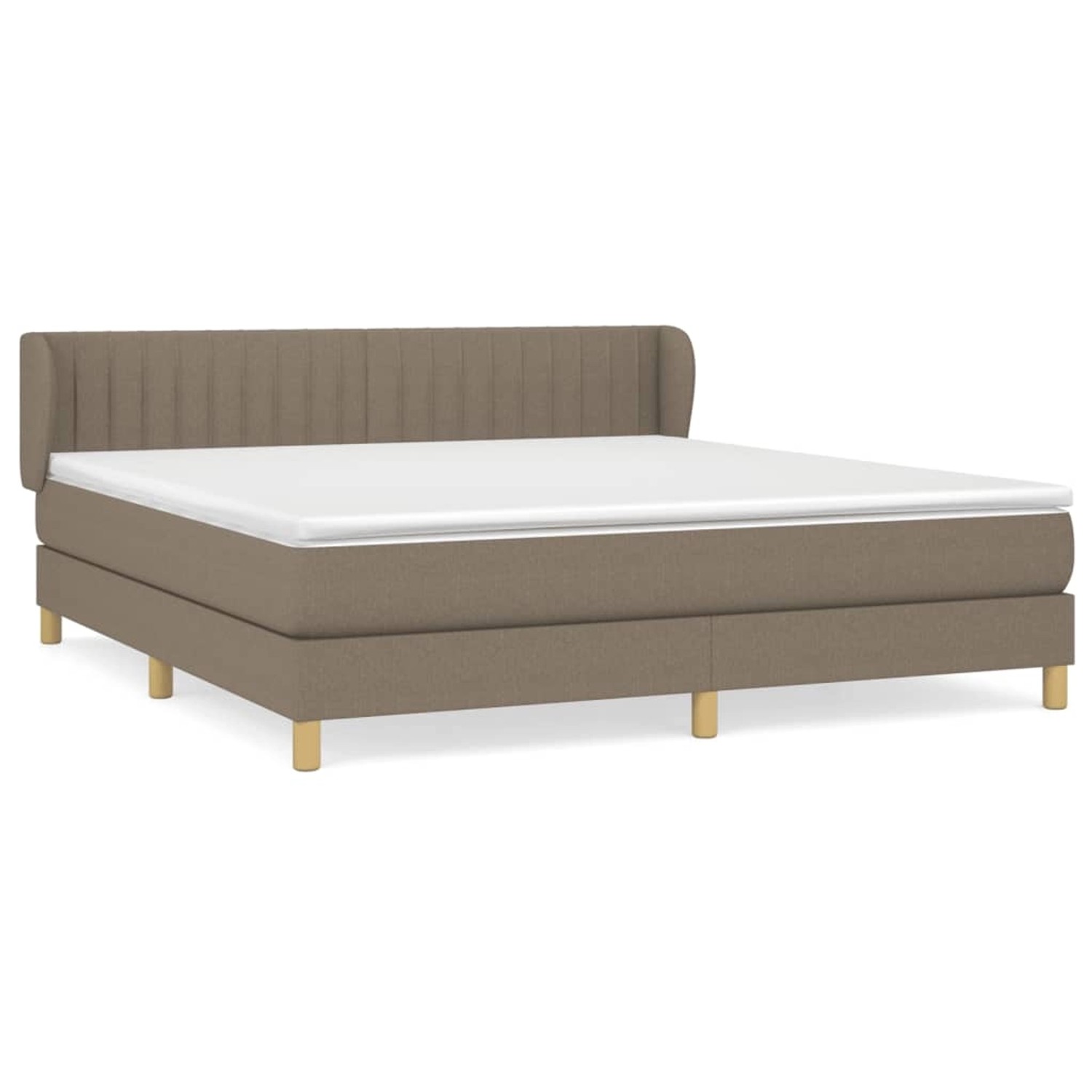 vidaXL Boxspringbett mit Matratze Taupe 160x200 cm Stoff 3126977 günstig online kaufen