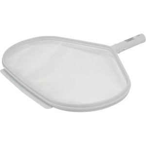 Weißer Steinbach Poolkescher flach Eco zur Reinigung von Pools.