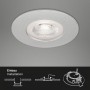 Brilo LED-Einbauleuchte Kulana 3er-Set, chrom-matt, warmweiß, für Bad geeignet.