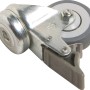 Apparate-Lenkrolle, Ø 50mm, mit Feststeller, Rückenloch und Kugellager, Traglast 45kg.