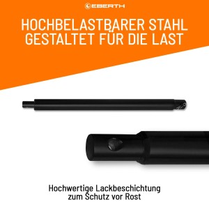 EBERTH Bohrer Verlängerung aus Stahl, 400mm lang, für Erdbohrer und Gartenbohrer.