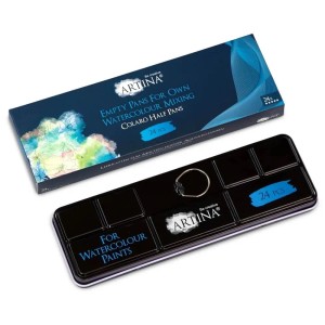 Artina Colaro Leerkasten für Aquarellfarbe mit 24 Näpfen