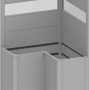Biohort Sichtschutz Belvedere L-Form, 2-teilig, mit Acrylglas in Silber-Metallic für Hochbeete.