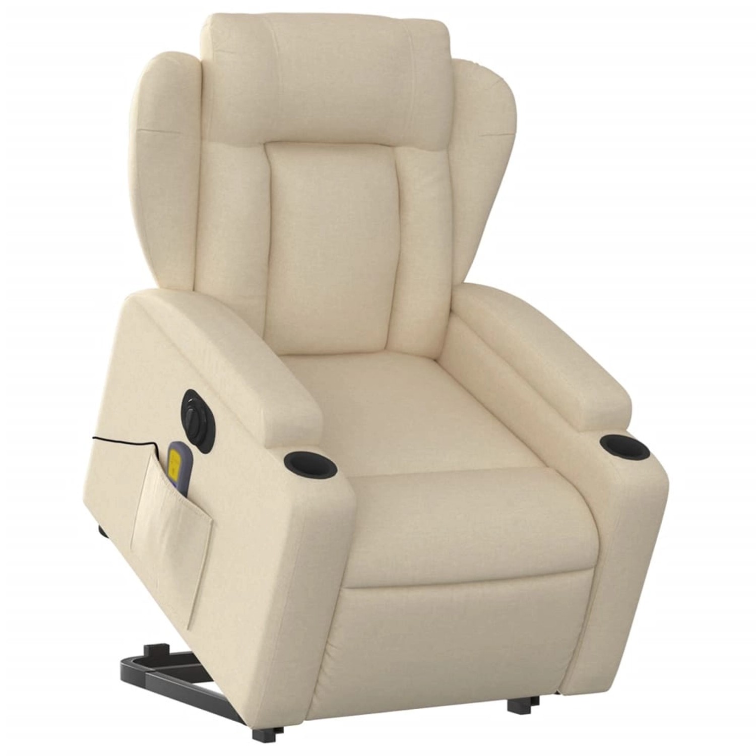 vidaXL Elektrischer Massagesessel mit Aufstehhilfe Creme Stoff Modell 5 günstig online kaufen