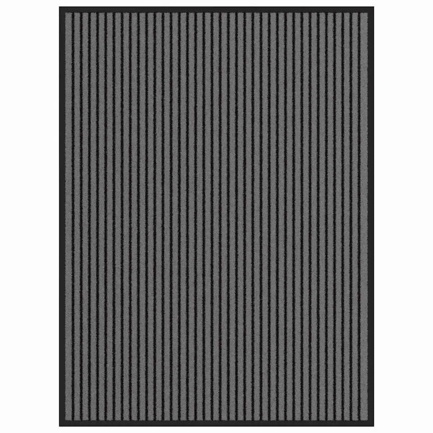 vidaXL Fußmatte Schwarz und Grau 80 x 120 cm Polypropylen und PVC 4105594 günstig online kaufen