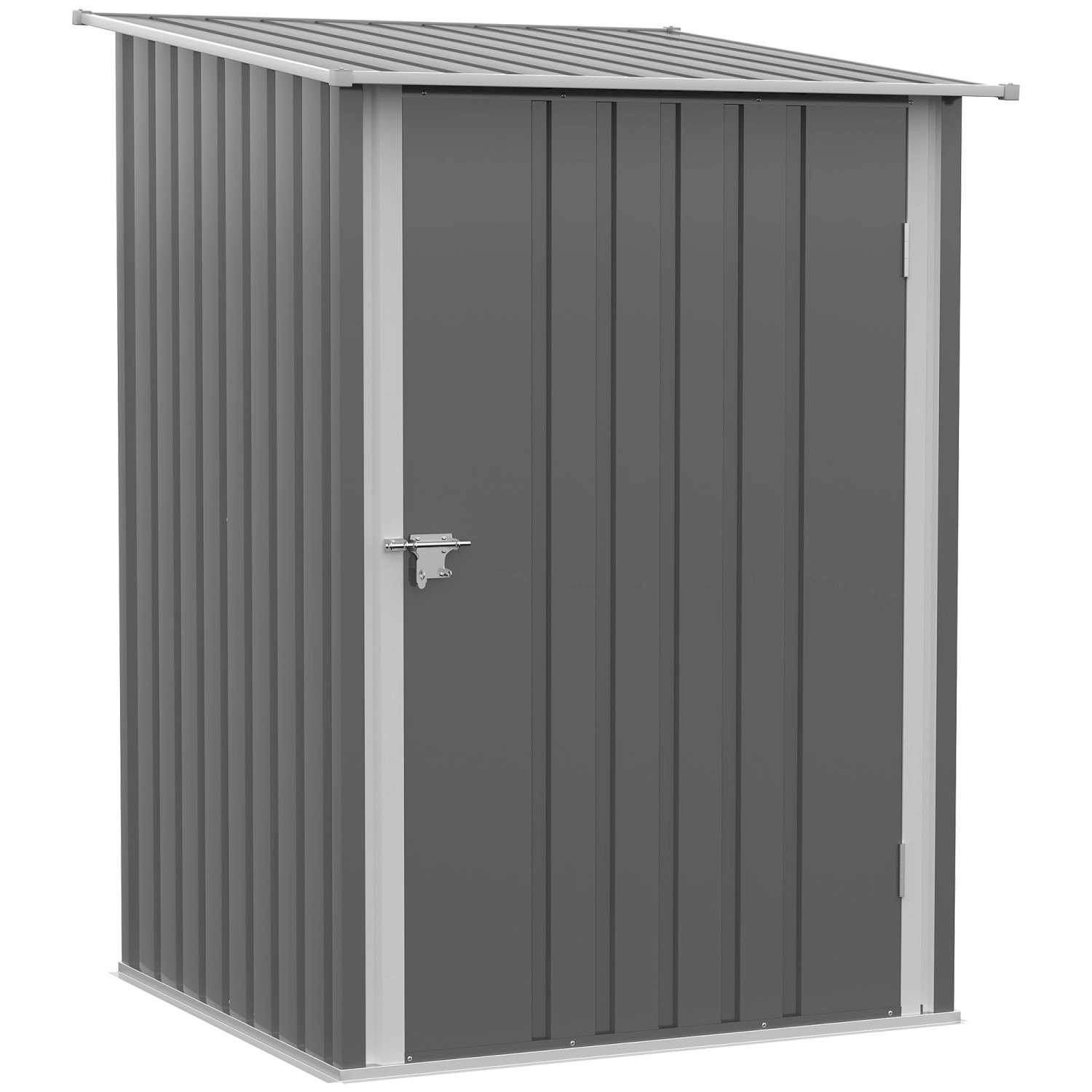 Thumbnail - Outsunny Gerätehaus Stahl 0,92 m² mit Pultdach Abschließbar 100 x 103 x 160 cm