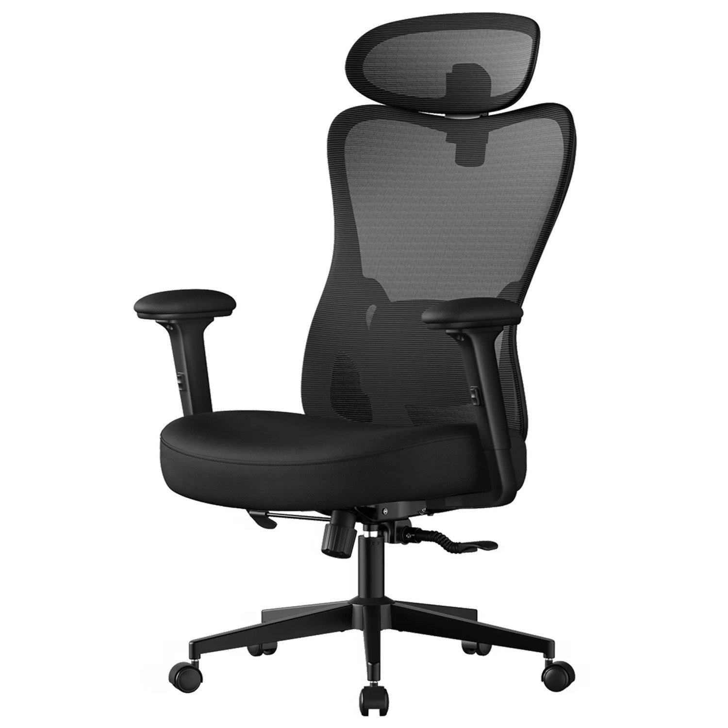 Songmics Bürodrehstuhl Ergonomisch Höhenverstellbar 130 cm Schwarz