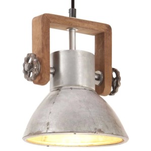vidaXL Hängelampe Industriestil 25 W Silbern Rund 19 cm E27 320531