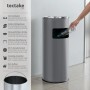 Tectake Standaschenbecher  Rund Mit Mülleimer und Inneneimer  25 x 25 x 61 cm Anthrazit_2