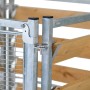 Detailansicht: Bellissa Komposter mit Sieb, Holz- und Metallkonstruktion.
