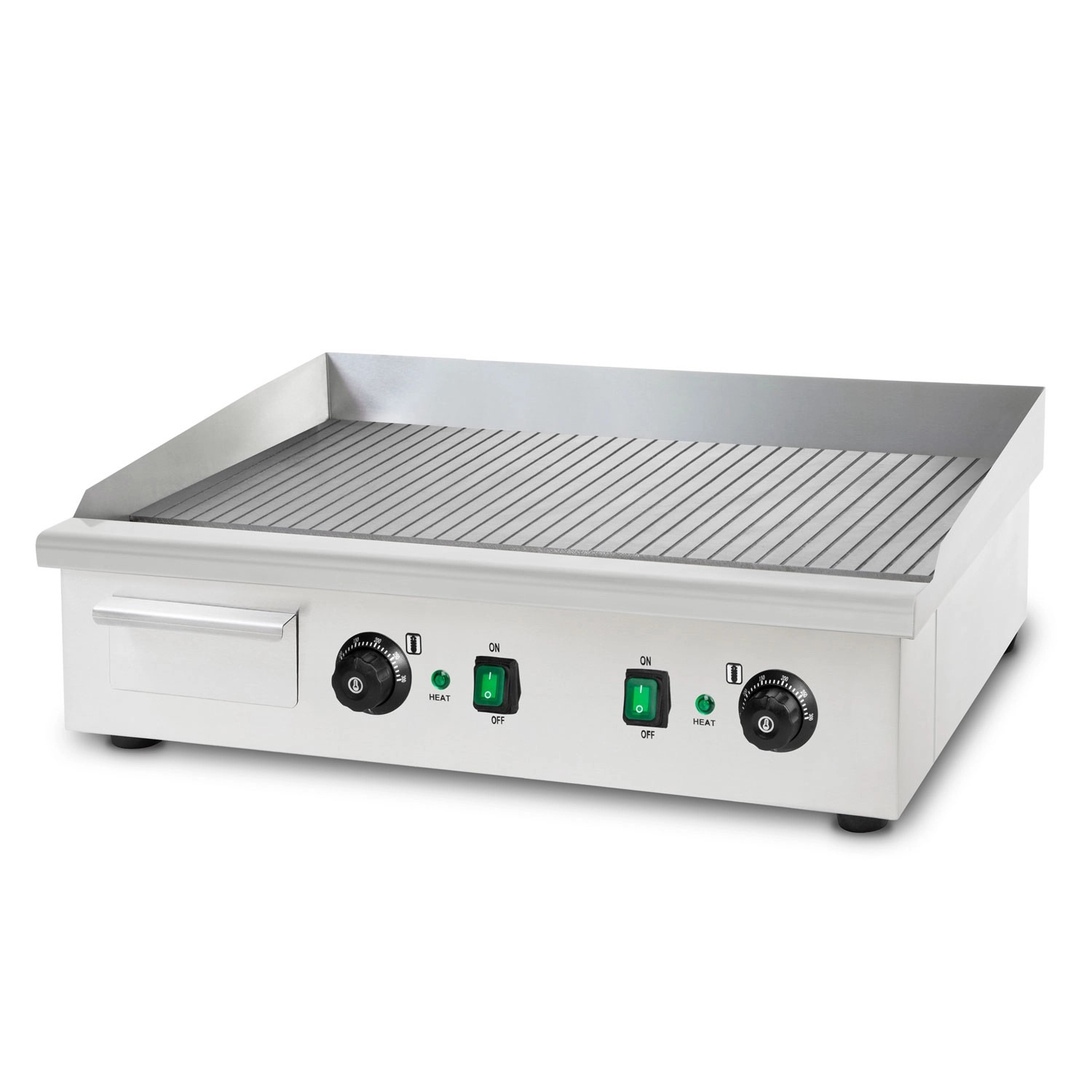 VERTES Grillplatte 4400W Grillfläche Mit Rillen 74x41cm 2x Thermostat günstig online kaufen