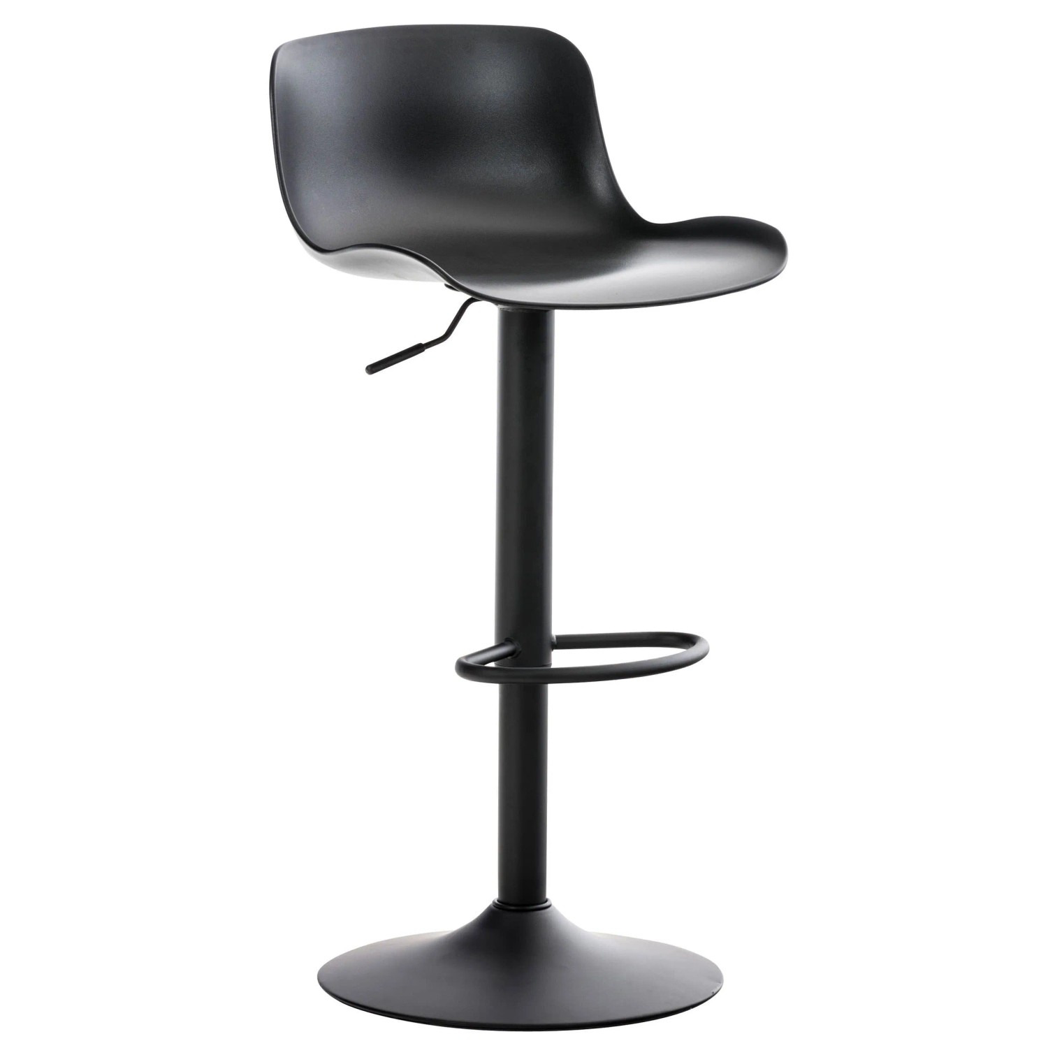 DELUKE Barhocker Höhenverstellbar Schwarz KUSI Kunststoff 81-102x44x45cm Barhocker Mit Lehne Tresenhocker Barstuhl Thekenhocker