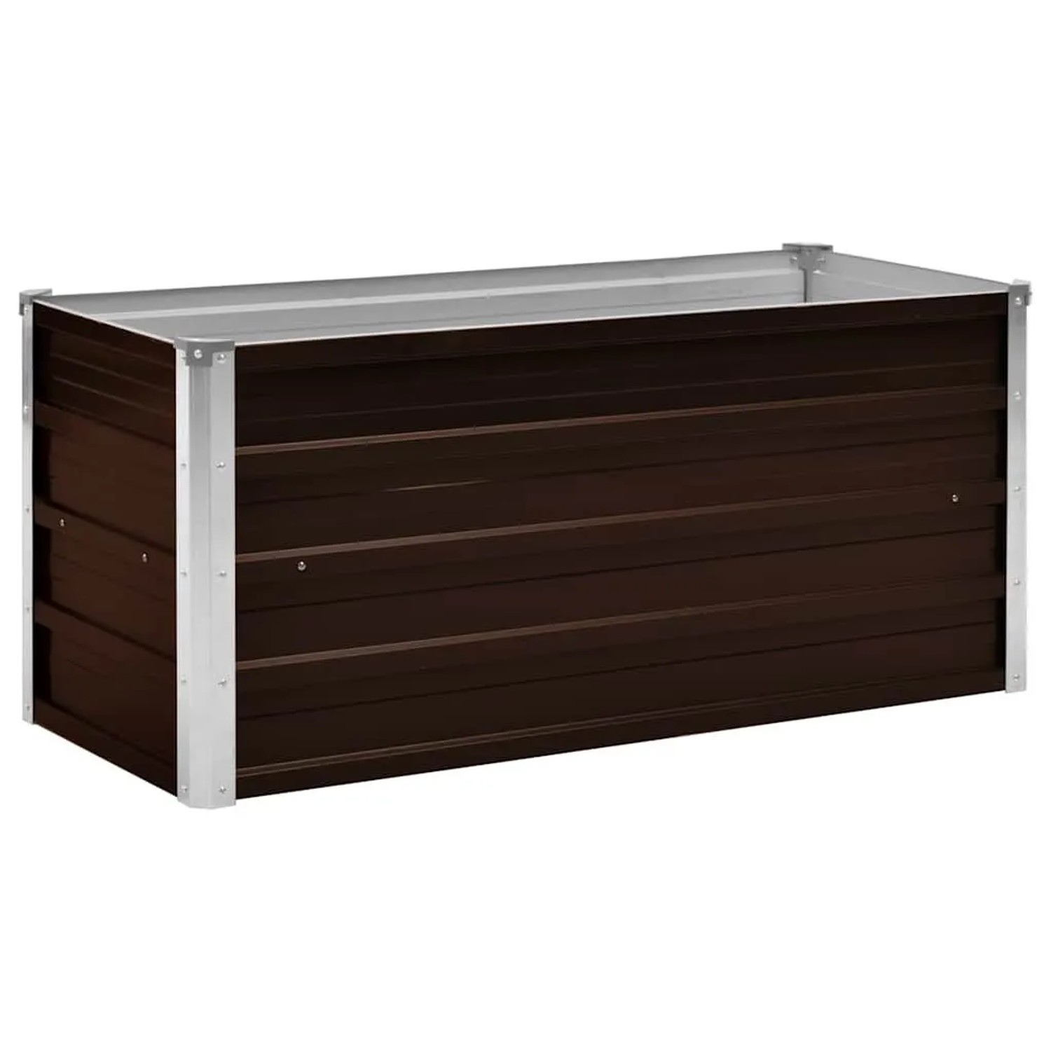 vidaXL Garten-Hochbeet Braun 100 x 40 x 45 cm Verzinkter Stahl 45720