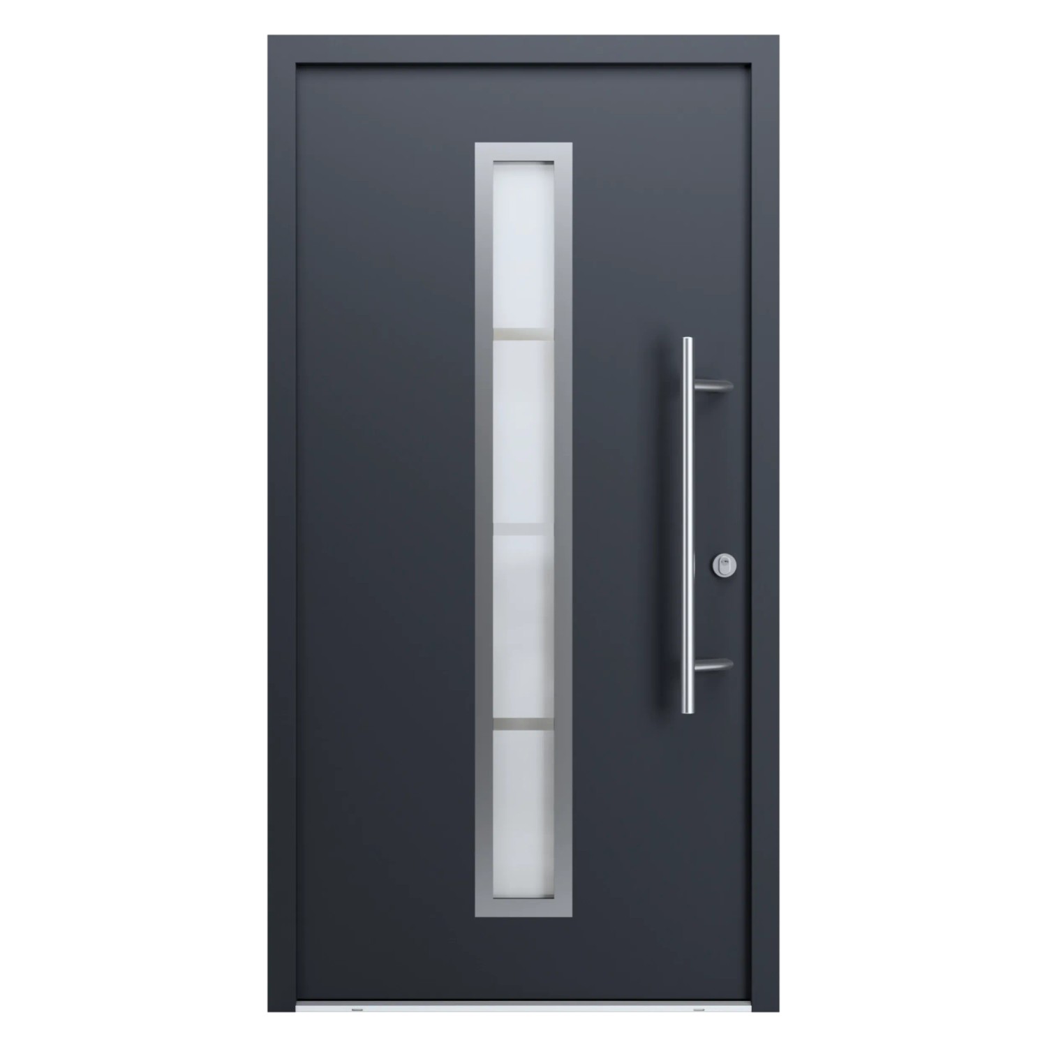 FM Türen AS68 Modell 01 1000 x 2000 Anthrazit Rechts Innen Beschläge Set 13 Glas 20