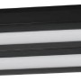 Moderne, längliche LED-Deckenleuchte Saliteras-Z von Eglo in Schwarz/Weiß, 2-flammig.