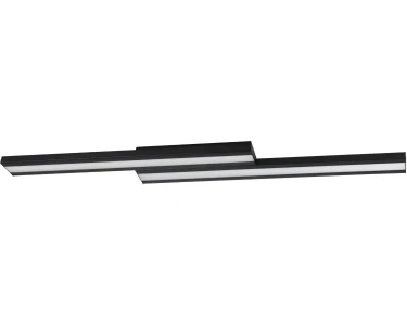 Eglo LED-Deckenleuchte Saliteras-Z 2-flammig Weiß Schwarz länglich kaufen  bei OBI