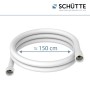 Schütte Brauseschlauch, 150 cm, weiß matt, flexibler Duschschlauch für Bad & Dusche.