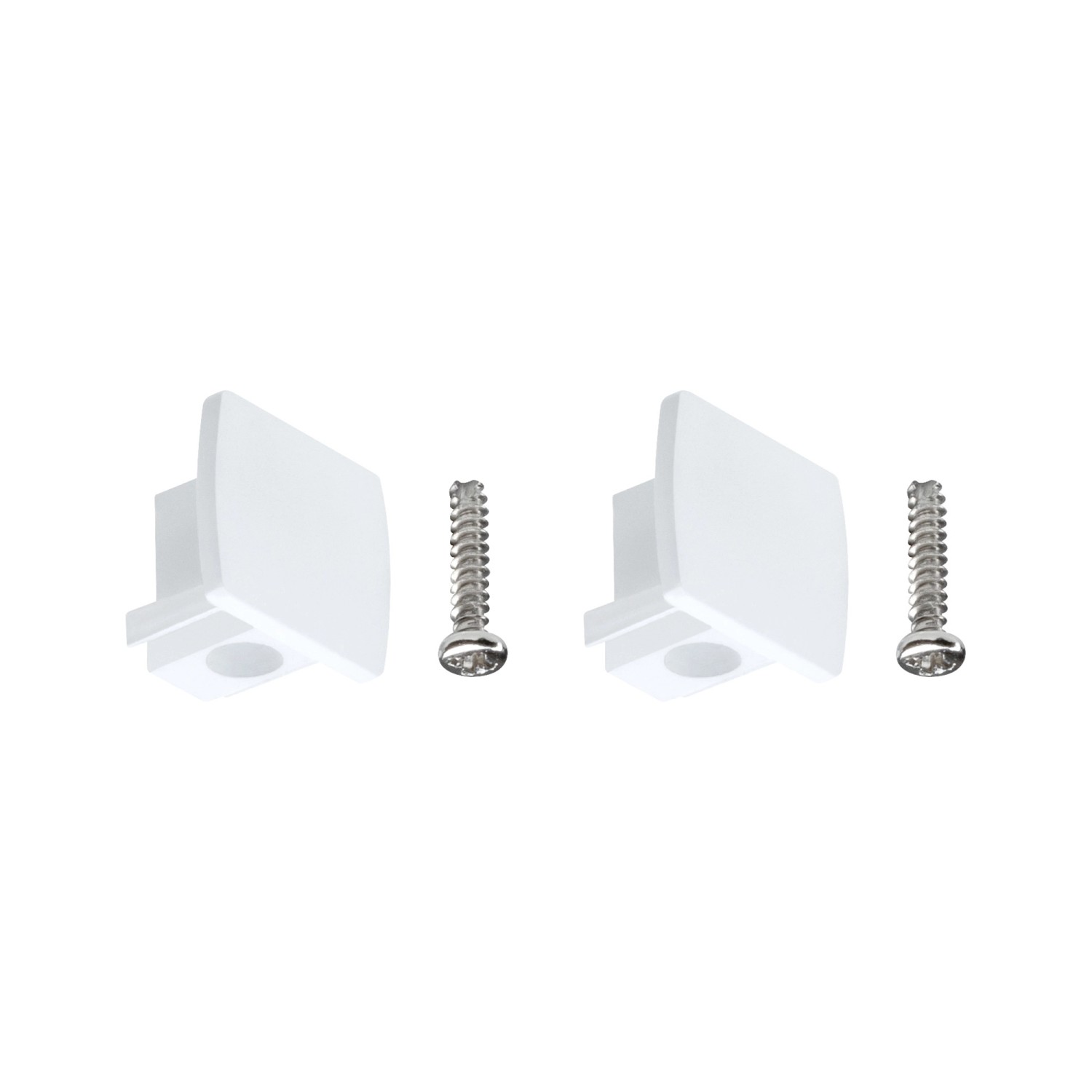 Paulmann Endkappe URail für 1,3 cm x 2,1 cm Signalweiß 2er Pack