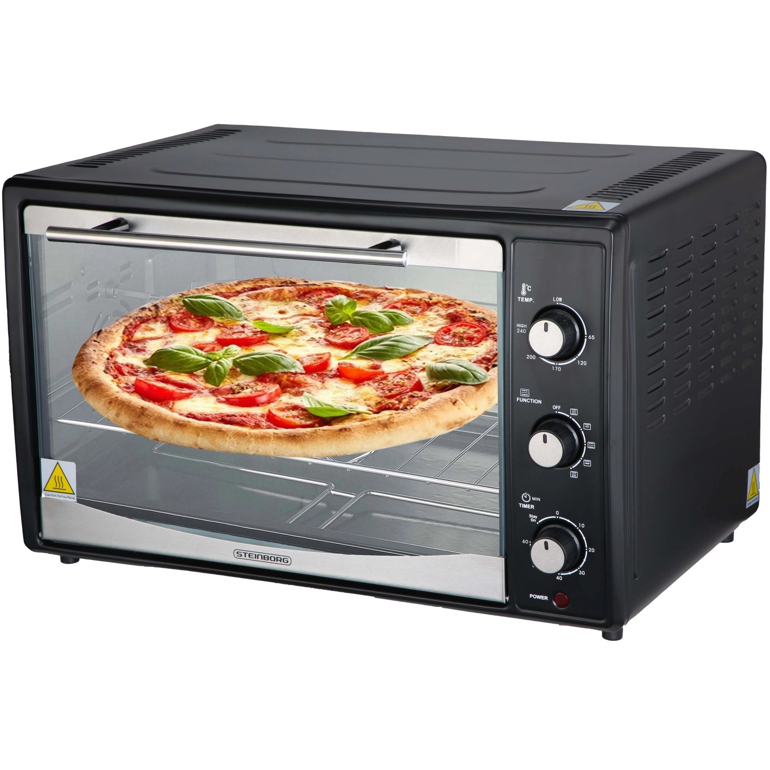 Steinborg SB-3014 Backofen 45 Liter 1800 Watt Schwarz