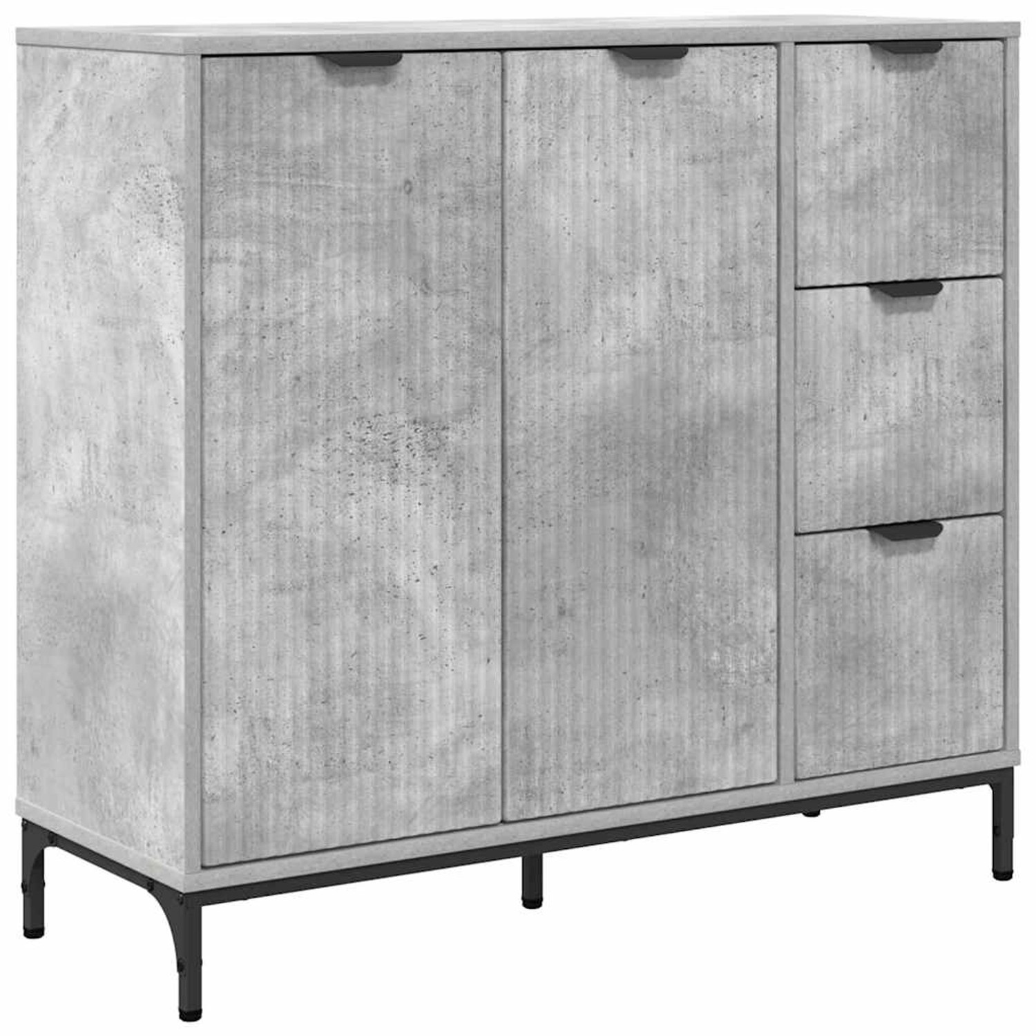 vidaXL Sideboard Betongrau 89,5 x 33 x 82 cm Holzwerkstoff 883457 günstig online kaufen