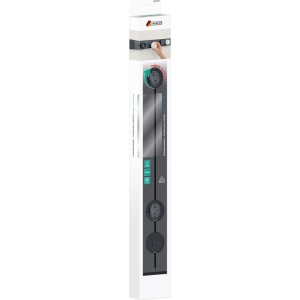 Schwaiger Stromschiene MSLS0750, 75cm, Schwarz, Verpackung. Modulares System für flexible Stromversorgung.