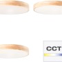 Brilliant LED-Deckenleuchte Slimline, Ø 49cm, Holz/Weiß, mit CCT-Funktion zur Farbtemperatursteuerung.