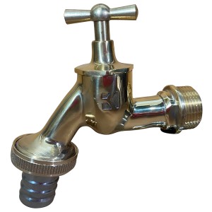 Messing Auslaufventil mit Knebelgriff, 26,4 mm (3/4AG) x 33,3 mm (1AG) x 3/4, für Garten und Haus.
