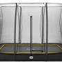 Schwarzes Salta Bodentrampolin Comfort Edition mit Sicherheitsnetz, 305x214 cm.