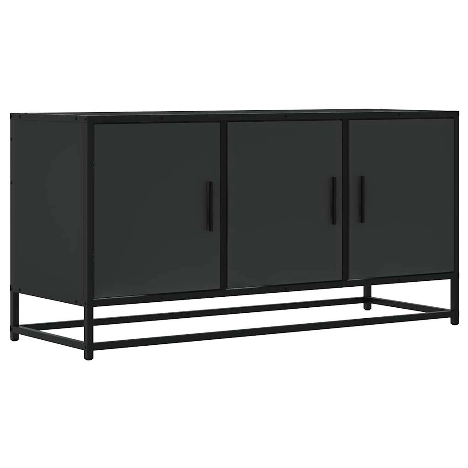 vidaXL TV-Schrank Schwarz 100x35x50 cm Holzwerkstoff und Metall 848829 günstig online kaufen