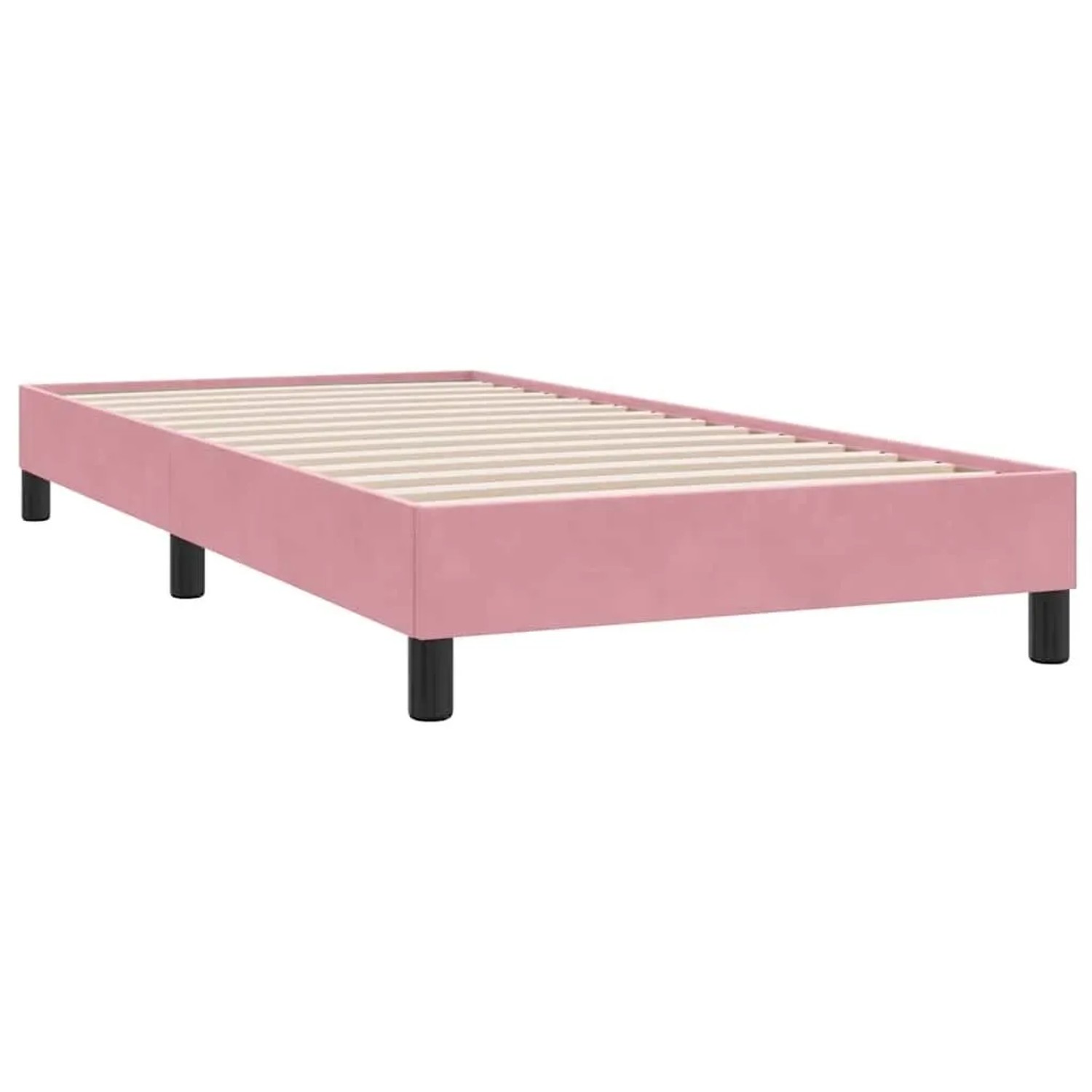 vidaXL Bettgestell Ohne Matratze Rosa 100x220 cm Samt 4101396 günstig online kaufen