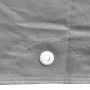 Graue vidaXL Vollgarage aus Vliesstoff, Detailansicht Material und Öse.