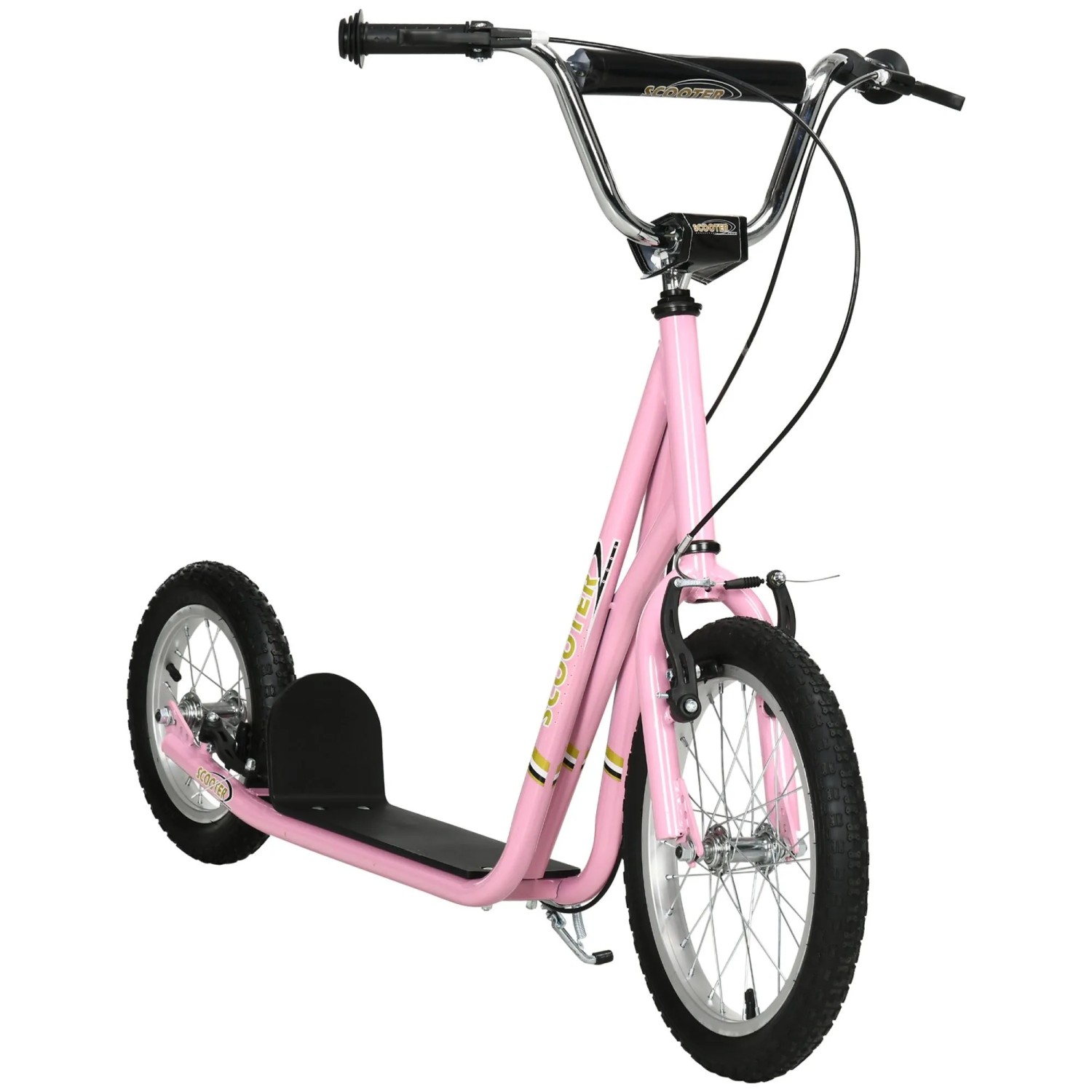 HOMCOM Kinderroller mit Bremsen 16/12 Zoll Kickboard