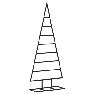 Schwarzer Metall-Weihnachtsbaum (125 cm) für DIY-Dekorationen.