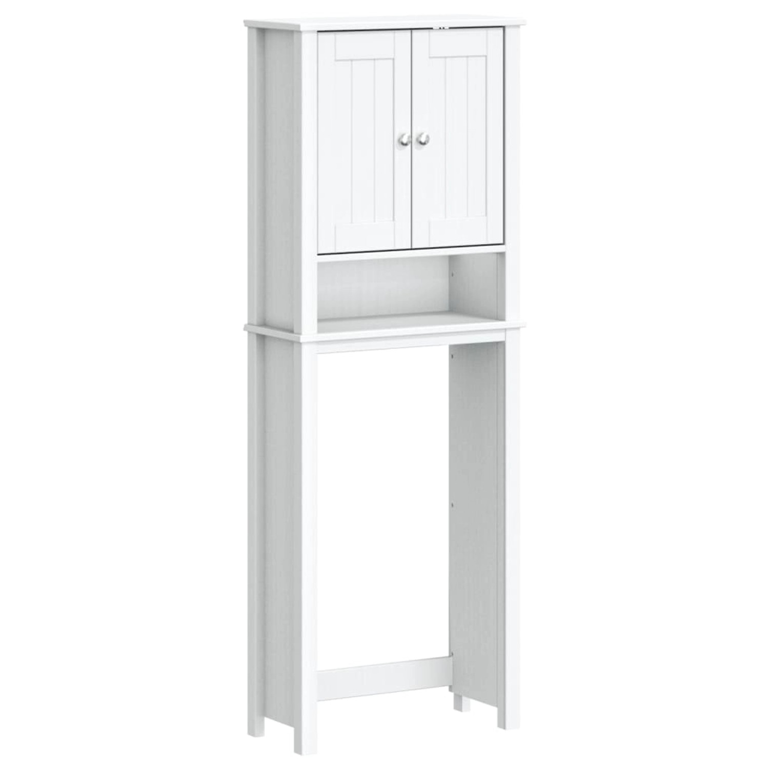 vidaXL Toilettenschrank BERG Weiß 60x27x164,5 cm Massivholz günstig online kaufen