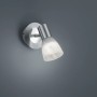 Trio LED-Spot Levisto, 1-flammig, Nickel matt mit alabasterfarbenem Glas.