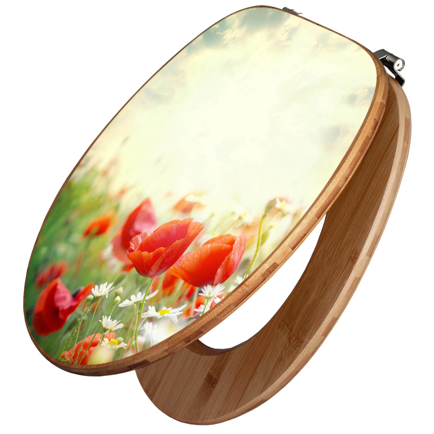 Banjado Design WC Sitz Bambus Toilettendeckel Toilettensitz Bambus Holz Klo günstig online kaufen