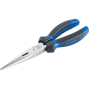 LUX Telefonzange Classic, 200 mm, mit blau-grauem 2-Komponenten-Griff für Halte-, Greif- und Schneidarbeiten.