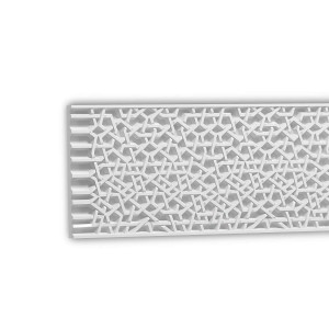 Weißes 3D Wandpaneel PROFHOME 151518 im marokkanischen Stil, 204 cm lang, für Wand- und Deckenverkleidung.