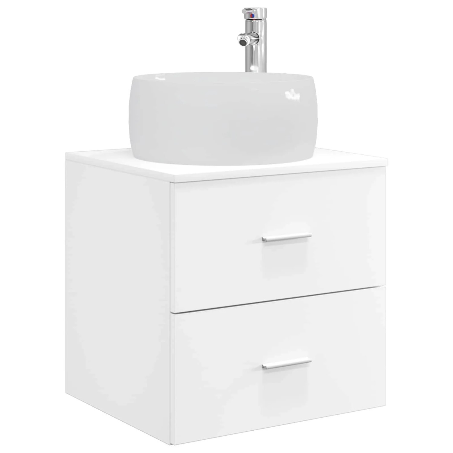 vidaXL Wandmontierte Waschtisch Weiß 49,5 x 44,5 x 66 cm Holzwerkstoff 890310