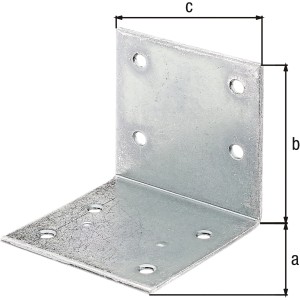 Breitwinkel, gleichschenklig, 6 cm, verzinkt, mit Schraublöchern, 25 Stück