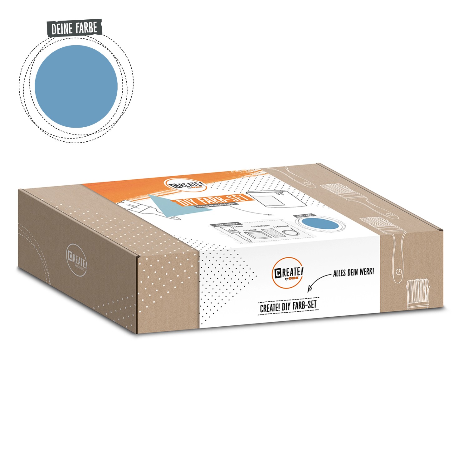 CREATE! by OBI DIY Farb-Set Kornblumenblau Satin Finish 125 ml