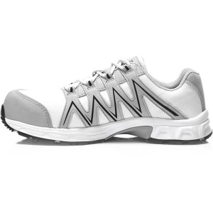 Elten Sicherheitshalbschuh jo_Speedy White Low ESD S3, Größe 39, seitliche Ansicht.