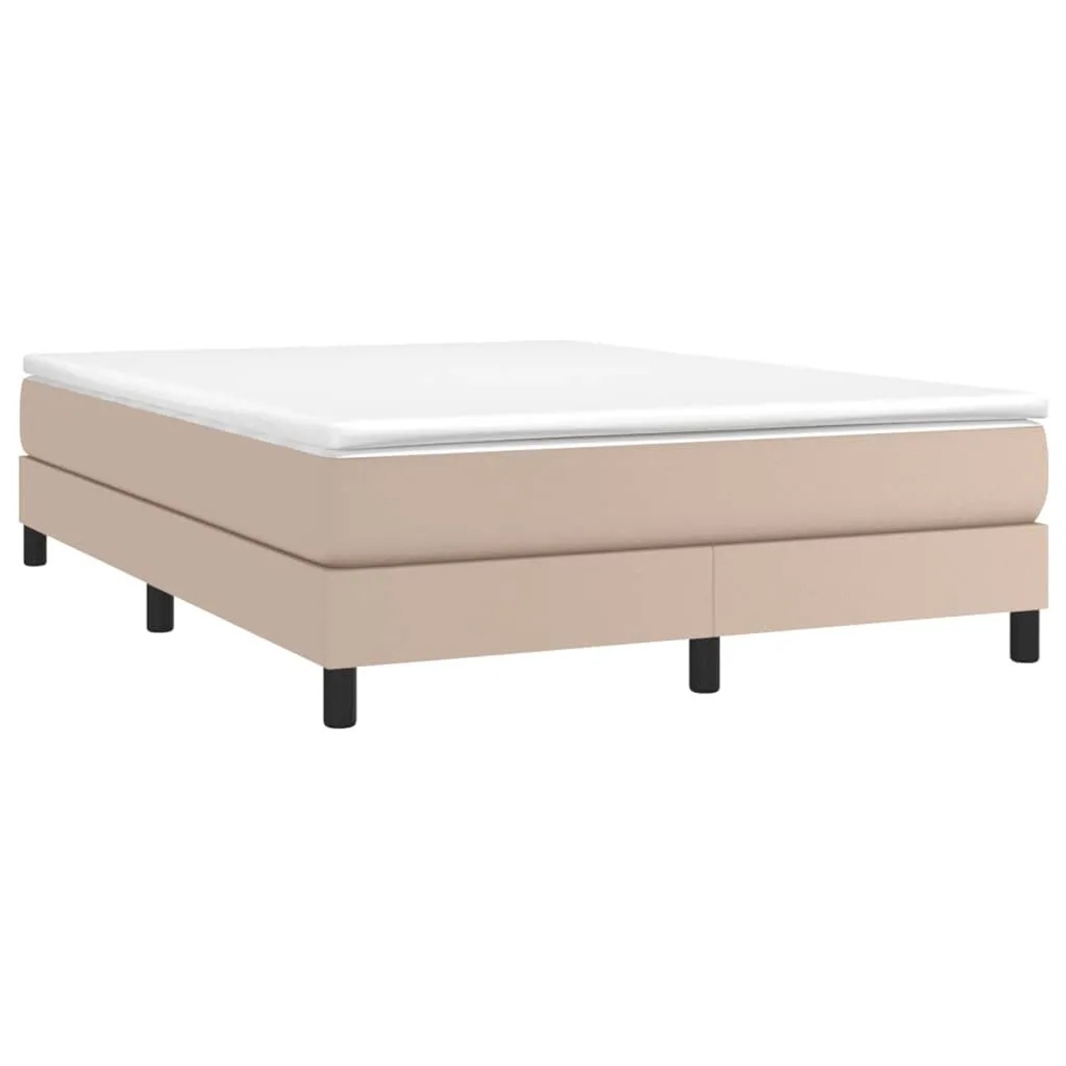 vidaXL Boxspringbettgestell Cappuccino-Braun 140x200 cm Kunstleder 3120705 günstig online kaufen